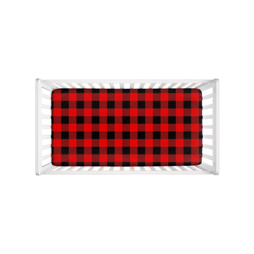 Red Buffalo Plaid Crib Sheet Babalus By Lucy