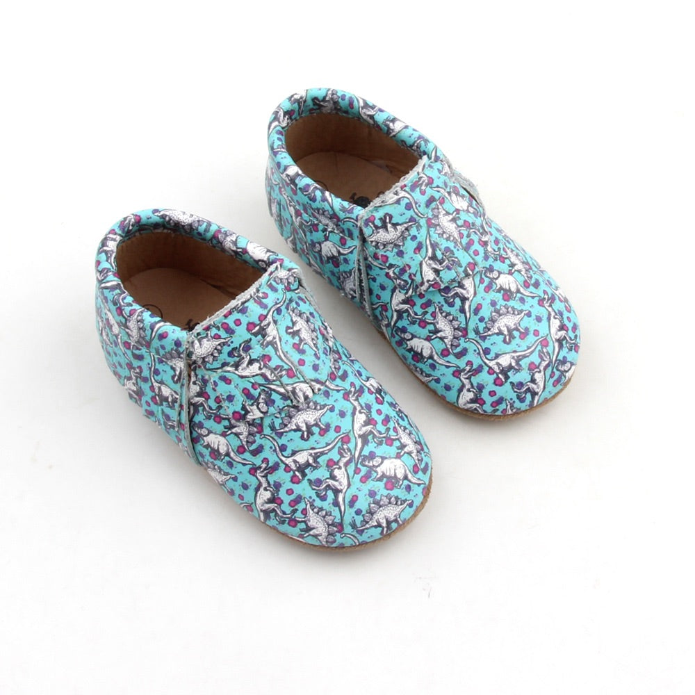 Floral Dinosaur Moccasins – Babalus By Lucy