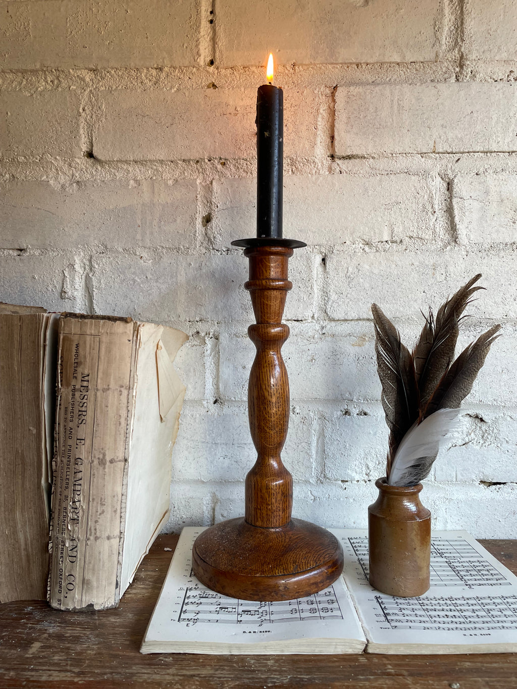 Antique “Barley Twist” Wooden Candlesticks – Reclectic