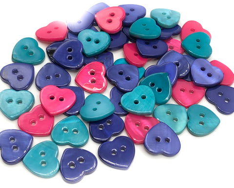 heart shaped buttons craft supplies