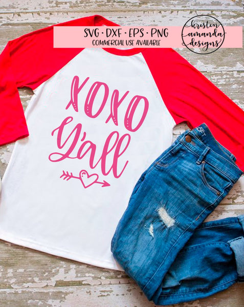 Download XOXO Y'all Valentine SVG DXF EPS PNG Cut File • Cricut ...