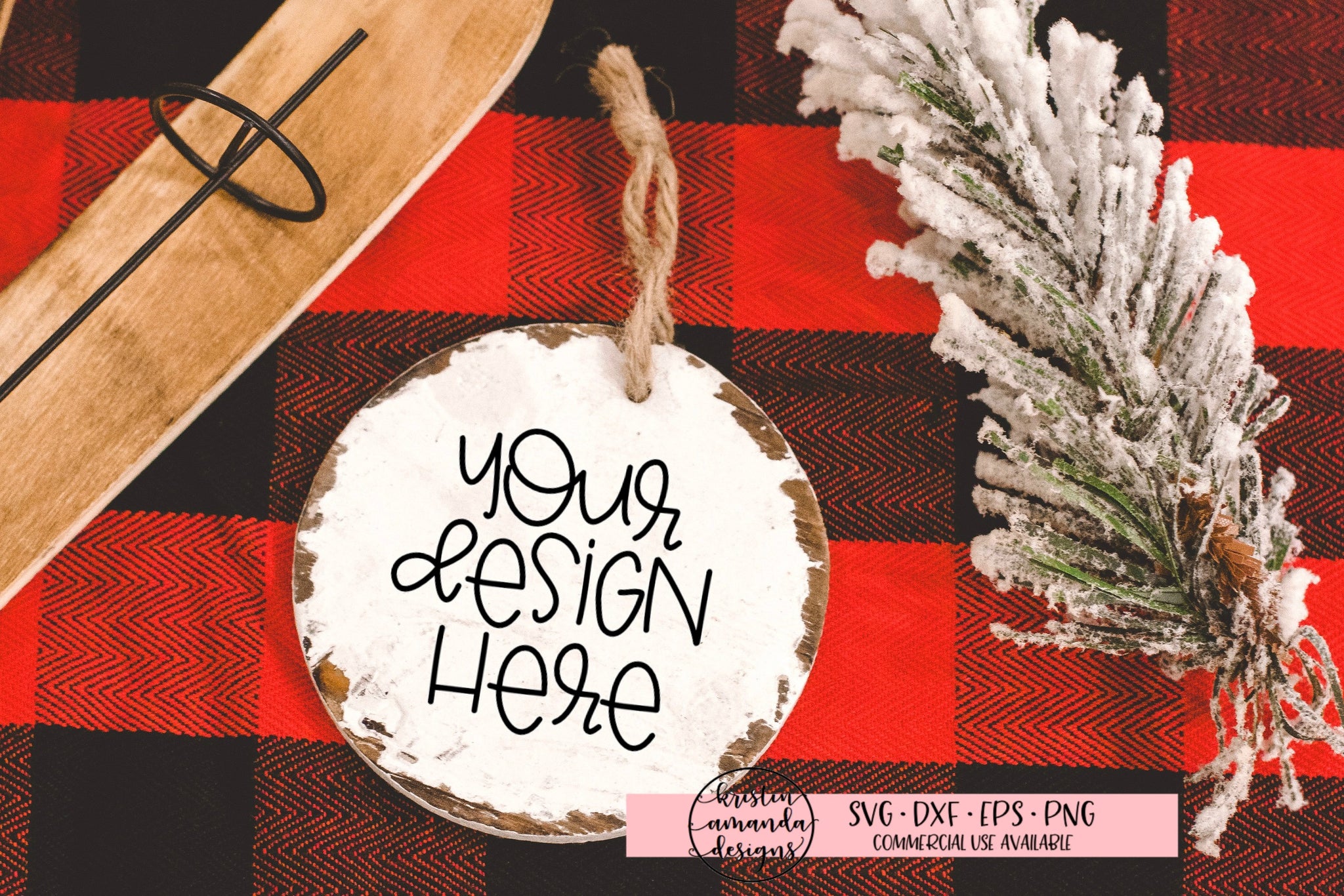 Download Christmas Wood Ornament Mockup Image, Stock Photography, Instant Downl - Kristin Amanda Designs