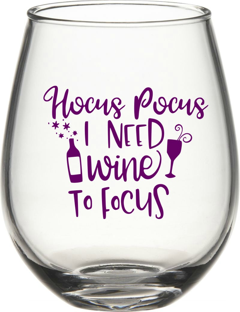 Hocus Pocus I Need Wine To Focus SVG DXF EPS PNG Cut File • Cricut • S - Kristin Amanda Designs