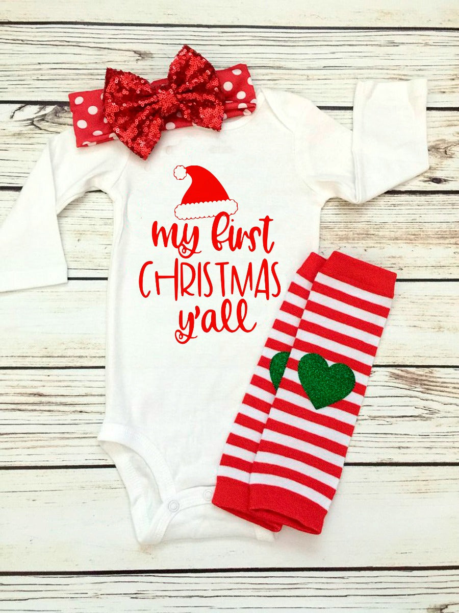 Download My First Christmas Y'all SVG DXF EPS PNG Cut File • Cricut ...