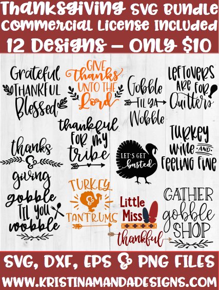 Download Thanksgiving/Fall SVG Bundle SVG DXF EPS PNG Cut File ...