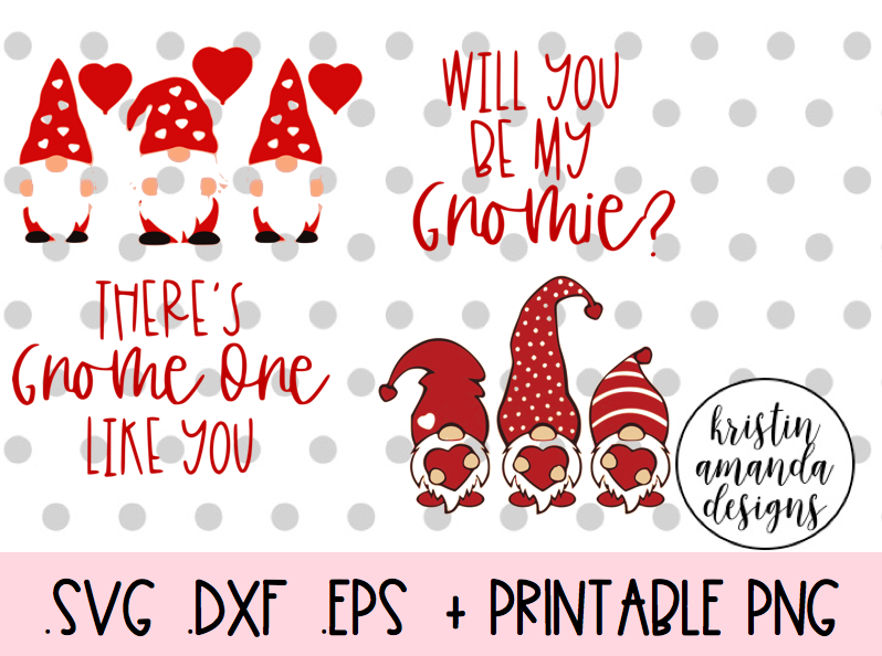 Download Gnome Love Valentine's Day Bundle SVG DXF EPS PNG Cut File ...