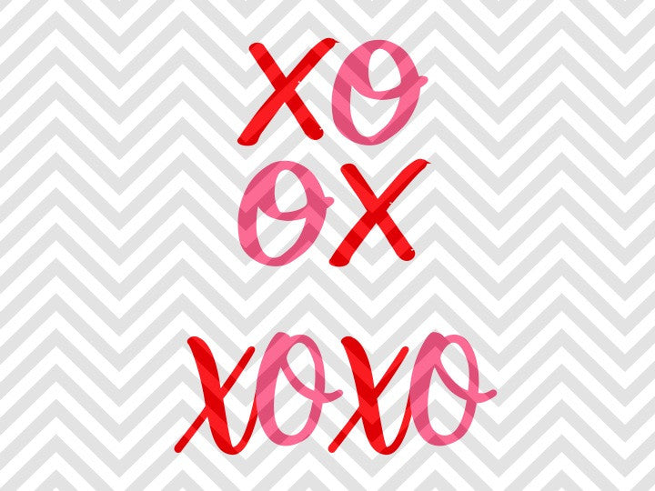 Download XOXO Valentine's Day Love SVG and DXF EPS Cut File ...