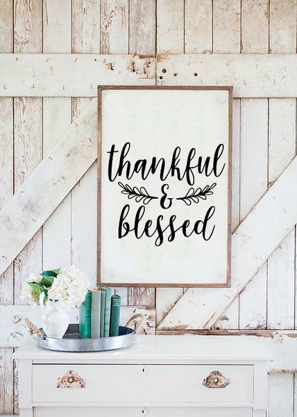 Download Thankful and Blessed Farmhouse SVG Cut File • Cricut ...