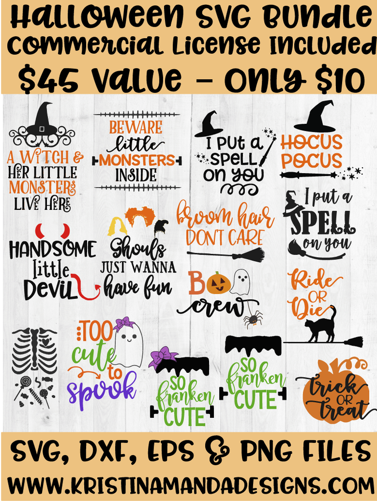 Download Halloween Svg Bundle Svg Dxf Eps Png Cut File Cricut Silhouette Kristin Amanda Designs