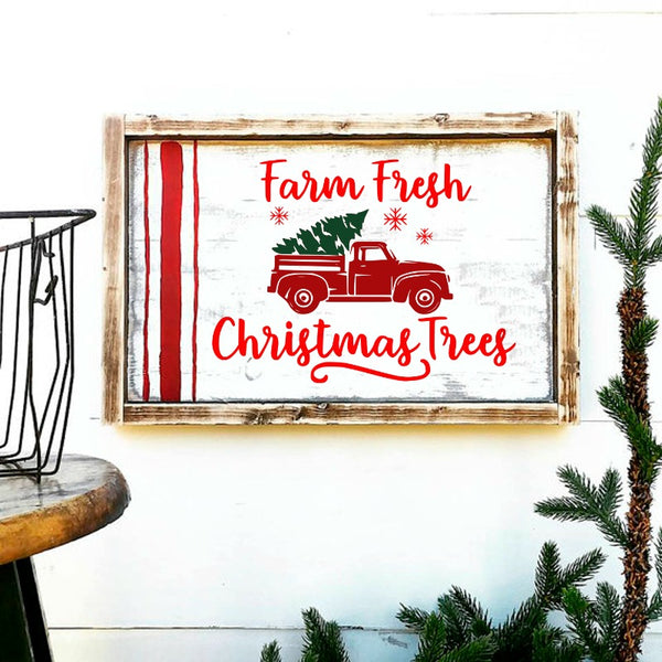 Download Farm Fresh Christmas Trees Farmhouse SVG DXF EPS PNG Cut ...