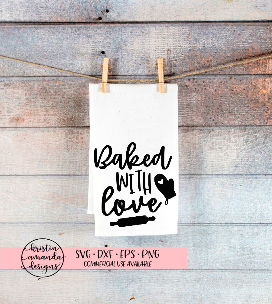 Download Baked With Love SVG DXF EPS PNG Cut File • Cricut ...