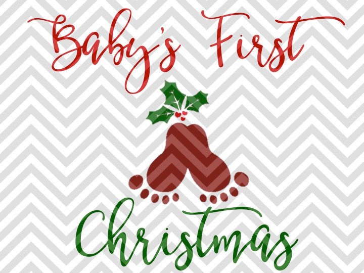 Download Baby's First Christmas SVG and DXF Cut File • PNG • Vector ...
