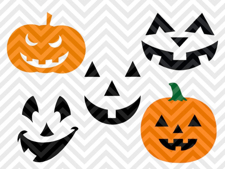 Download Pumpkins Jack o Lantern Halloween SVG and DXF Cut File ...