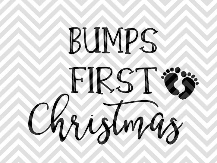 Baby Bumps First Christmas Maternity SVG and DXF Cut File • PNG • Vect