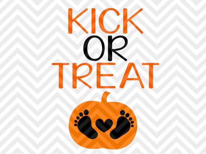 Kick or Treat Halloween Pregnancy SVG and DXF Cut File ...