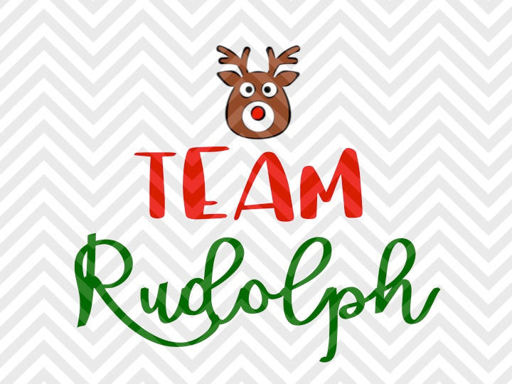 Download Team Rudolph Christmas Santa Reindeer Kids SVG and DXF Cut ...