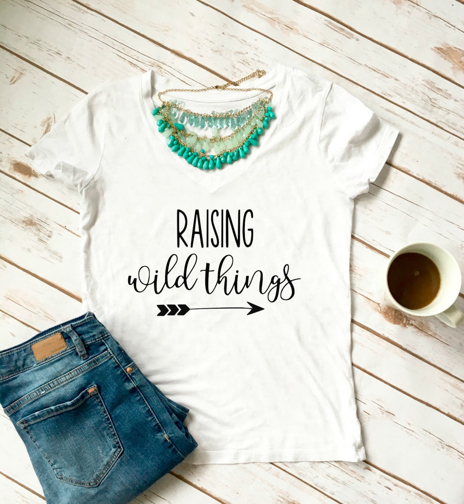 Raising Wild Things Mom Life Shirt SVG and DXF EPS Cut ...