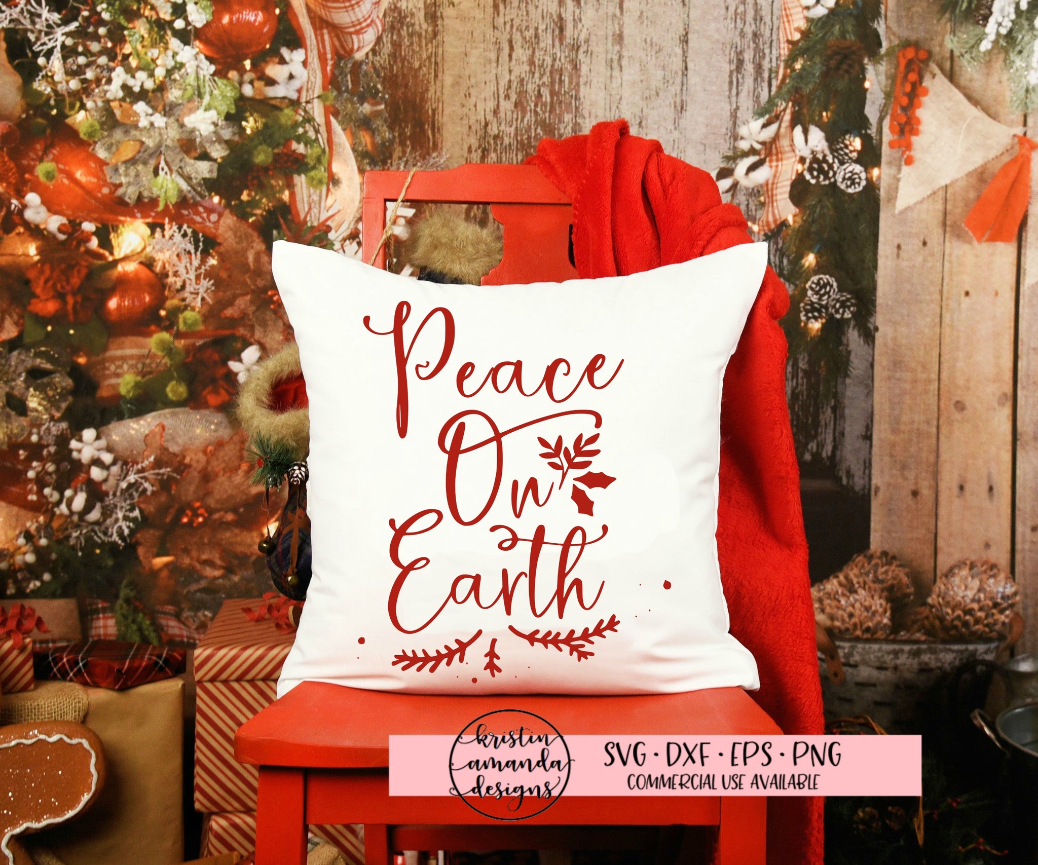 Download Peace on Earth Christmas Trees SVG DXF EPS PNG Cut File ...