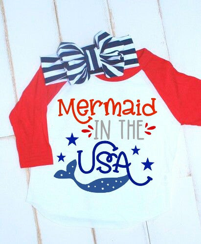 Download Mermaid In The Usa Fourth Of July Svg Dxf Eps Png Cut File Cricut Kristin Amanda Designs