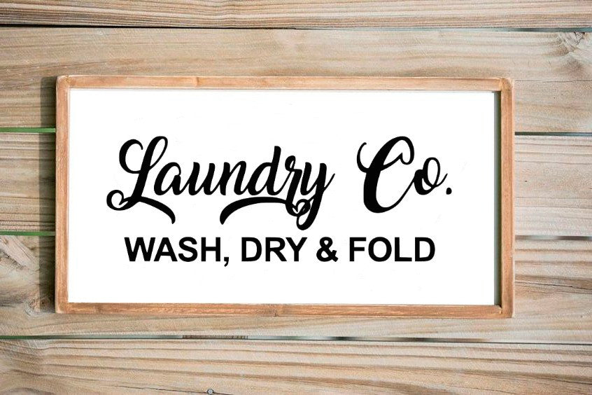 Download Laundry Co. Farmhouse Design SVG and DXF EPS Cut File • Cricut • Silho - Kristin Amanda Designs