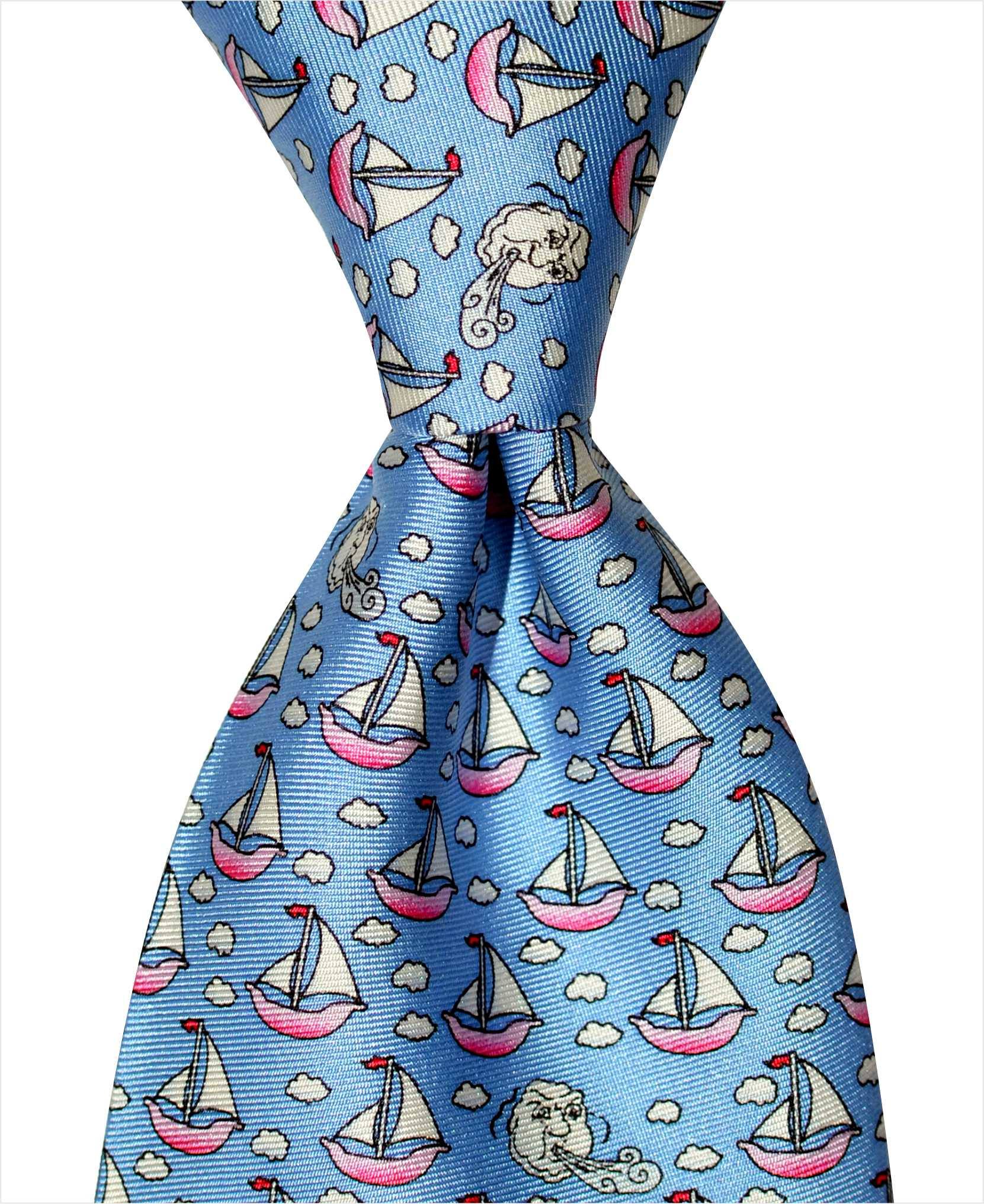 Sailboat Tie - Blue $65.00