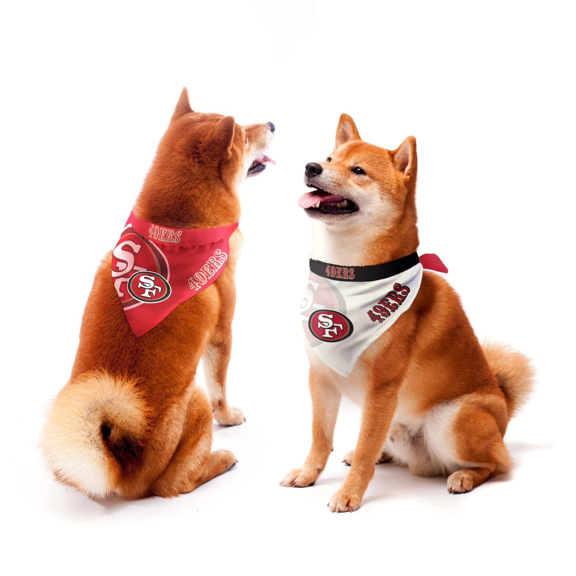 Pets First NFL San Francisco 49ers Tie Bandana, Large/X-Large. Dog Bandana Scarf Bib for Pet Cat Dog. The Ultimate Game-Day, Party Bandana (SAN-3550