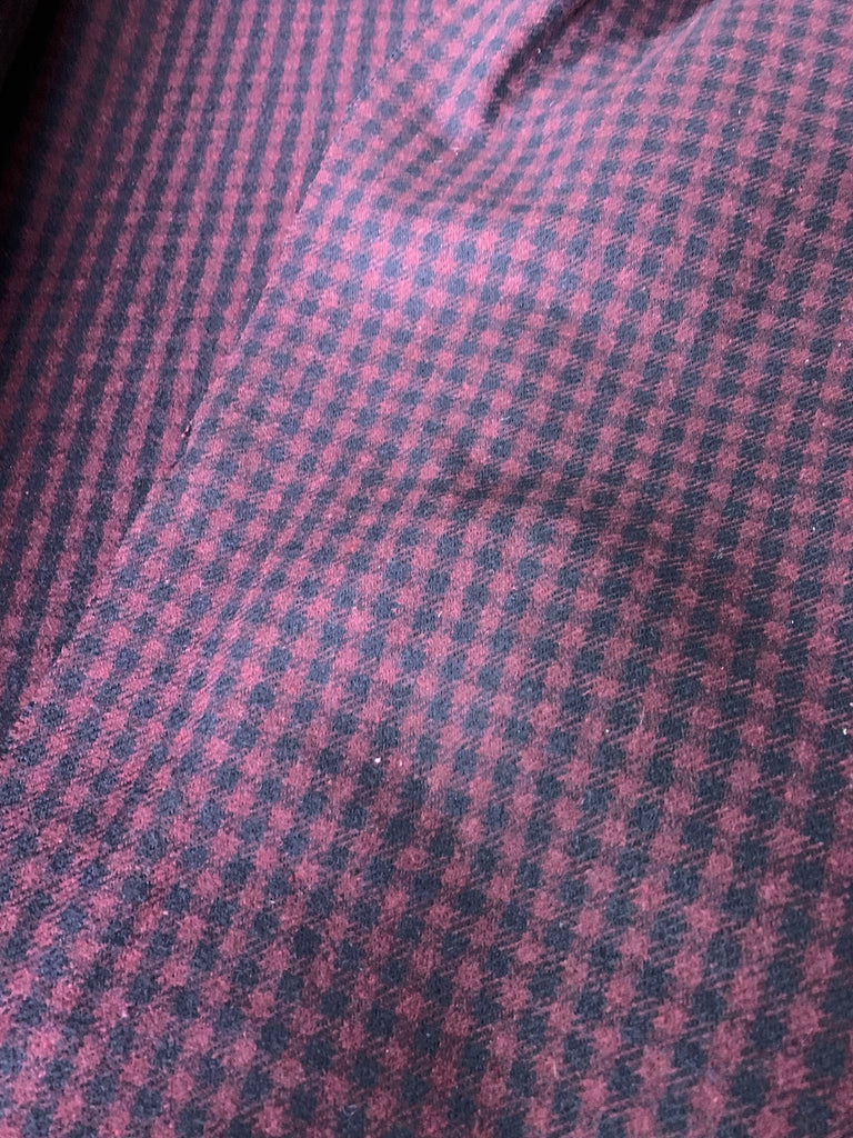 Plaid Melton -Burgundy checks – MacPhee WorkShop