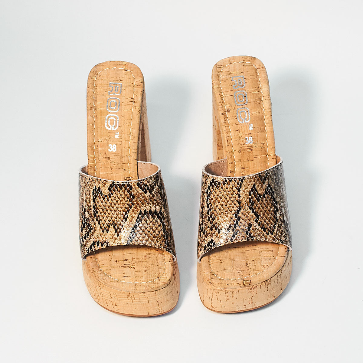 ROC CASHEW SANDAL - TAN SNAKE