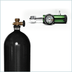 Industrial oxygen tank and low flow meter US standard