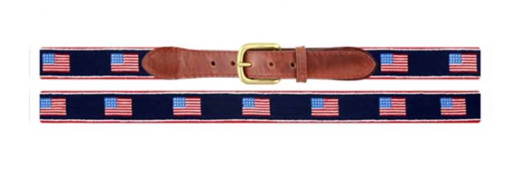 American Flag Stripe Needlepoint Belt – Vernon Scott