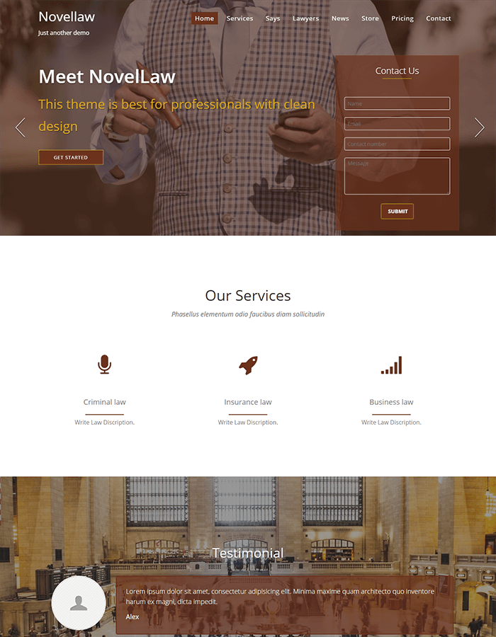 Novellaw theme