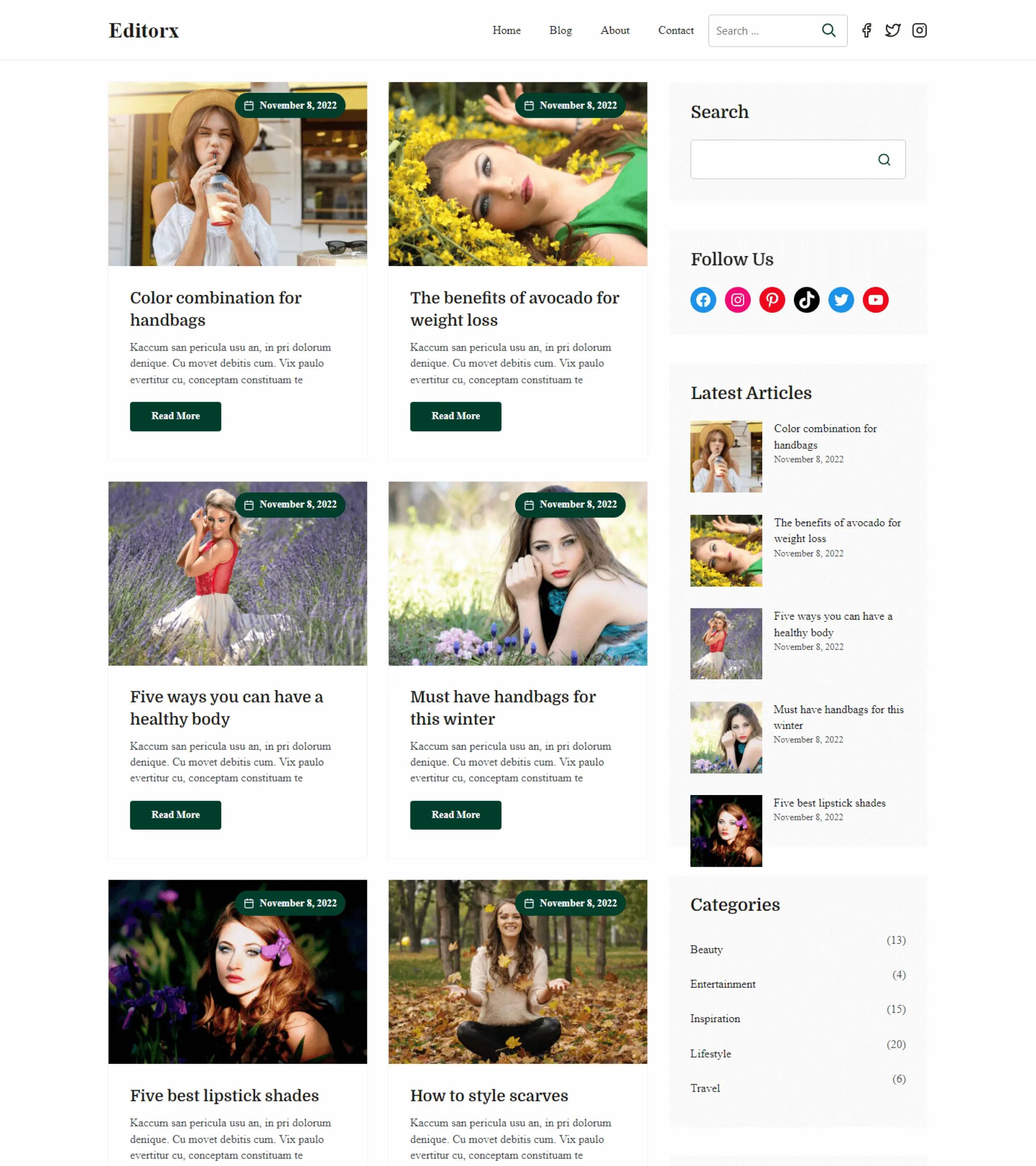 Editorx Core Web Vital Optimized WordPres Theme