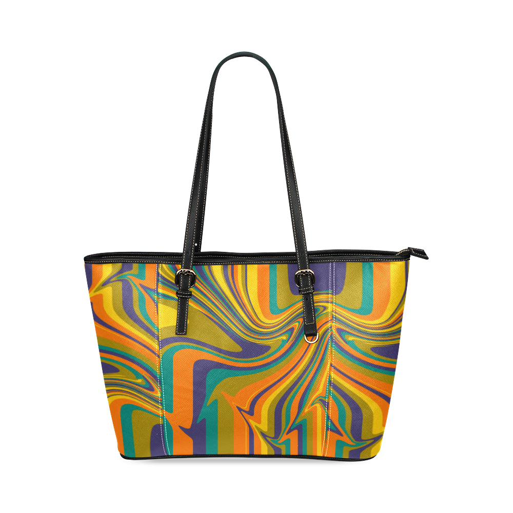 'Pop Warp' Leather Tote Bag