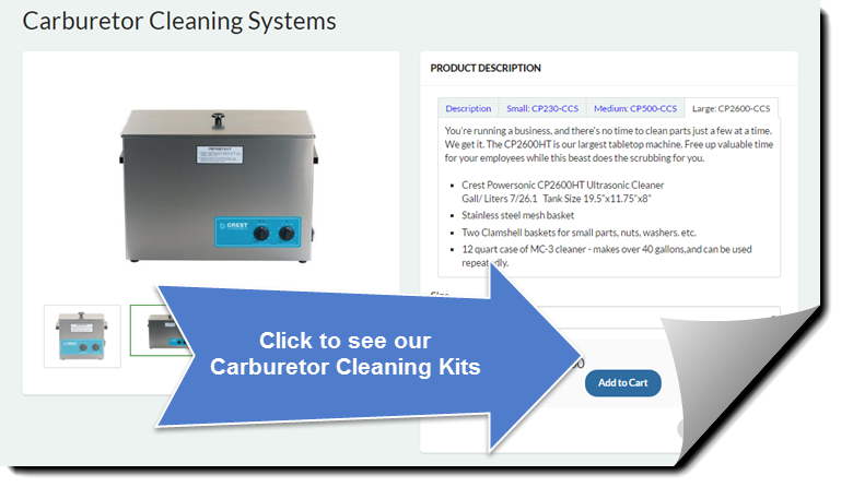 Click to see all our Carburetor Cleaning Kits
