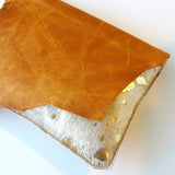 Statement Leather Hide Clutch
