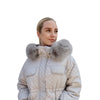 Women's Snow Proof Quilted Down Parka Jacket with Fur Hood-Havetolove.com