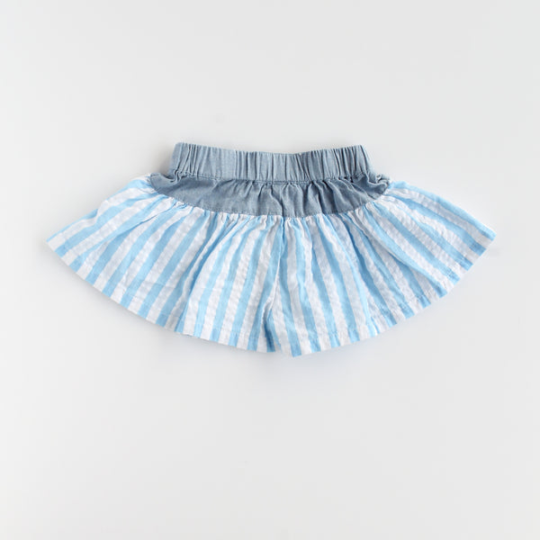 Summer Days Baby Girl Blue Stripe Shorts – The Little Clothing Company