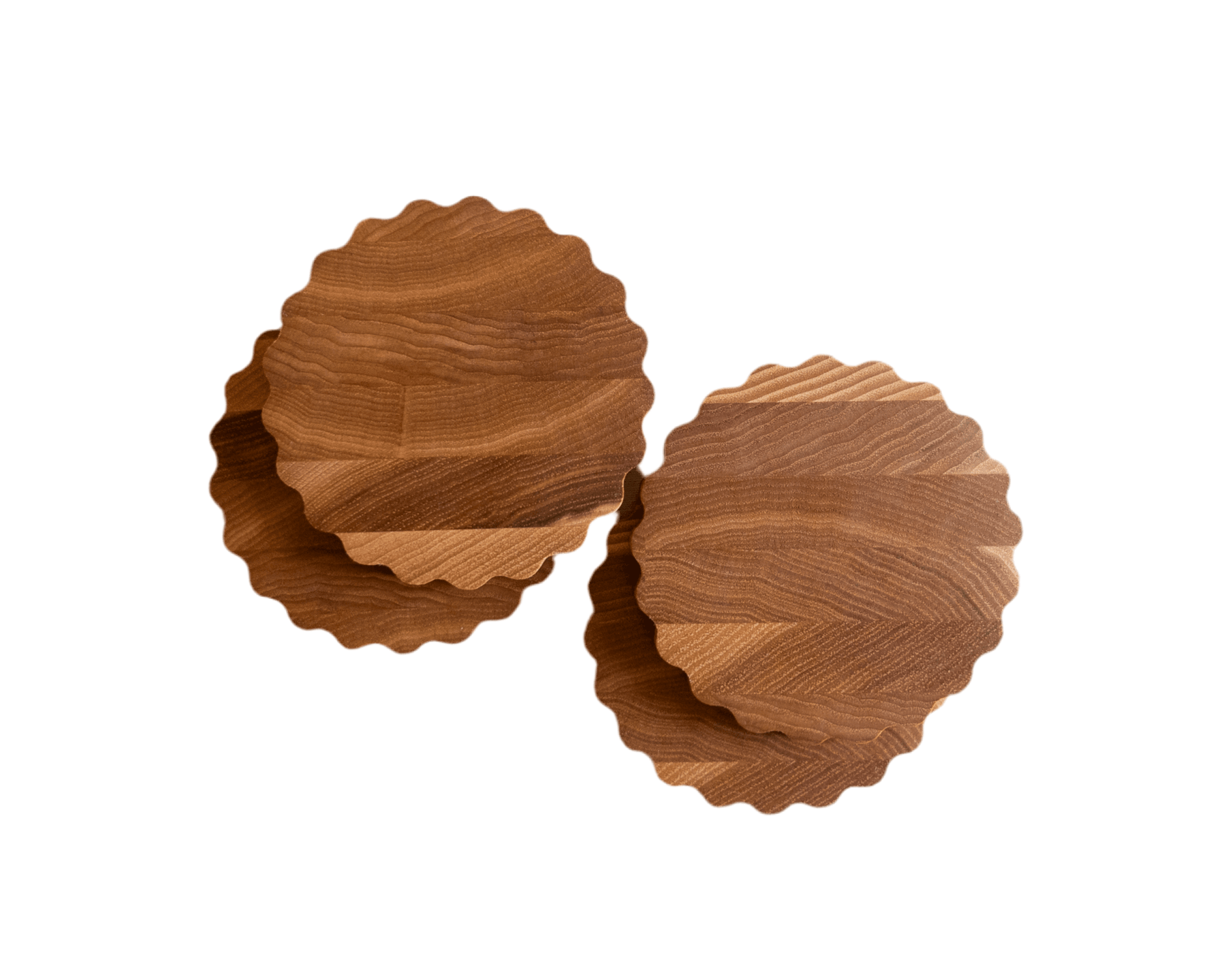 Scalloped Coasters, Set of 4