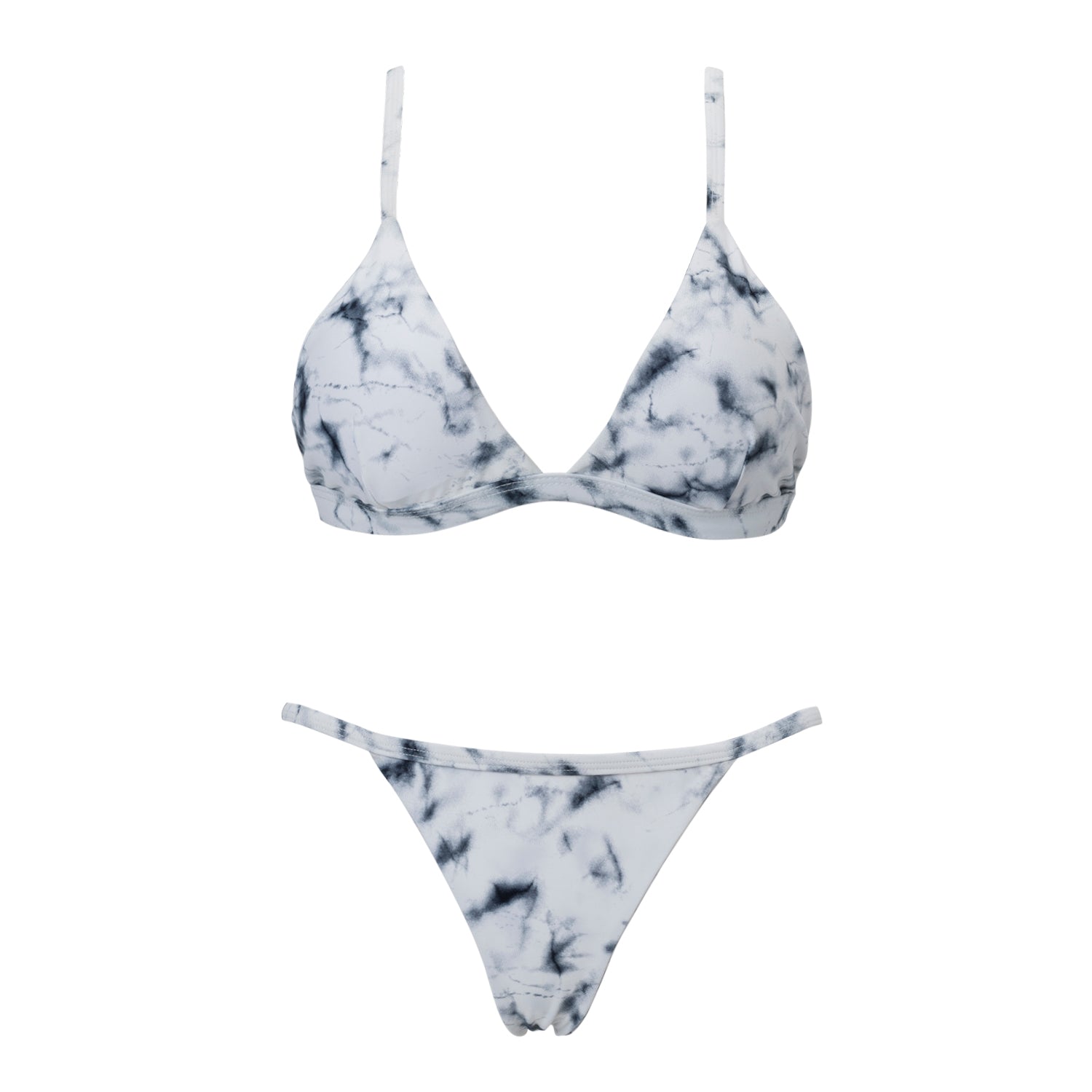 marble two piece bathing suit