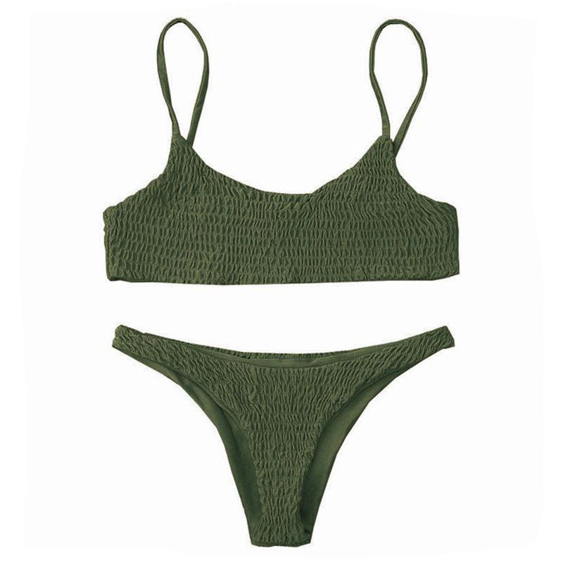 forest green swimsuit