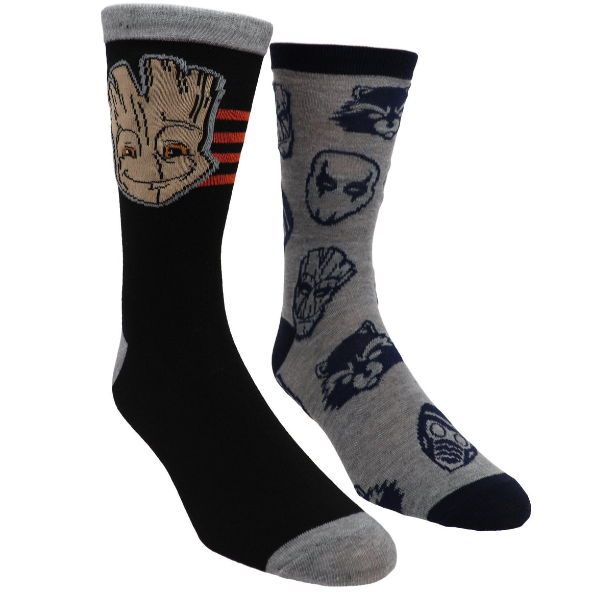 2 Pair Pack Marvel Groot Guardians of the Galaxy Socks - The Sock Spot