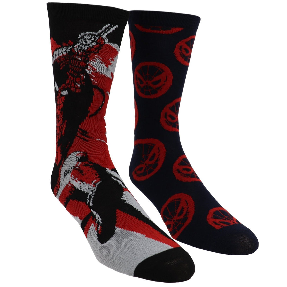 2 Pair Pack Spider-Man Spidey Socks - The Sock Spot