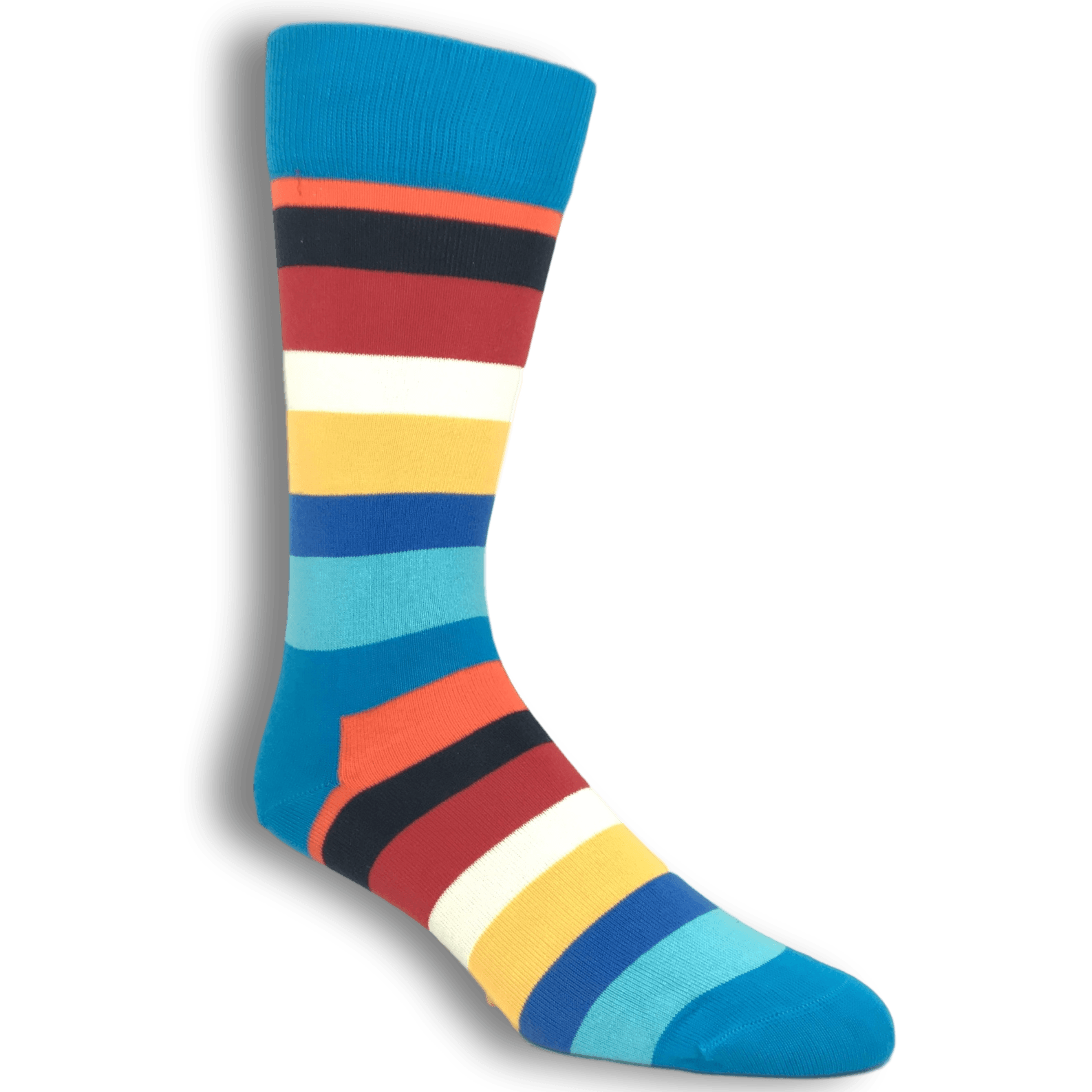 Blue and Orange Stripe Socks by Happy Socks