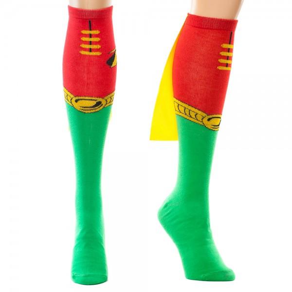 DC Comics Robin 3D Caped Knee High Socks - The Sock Spot