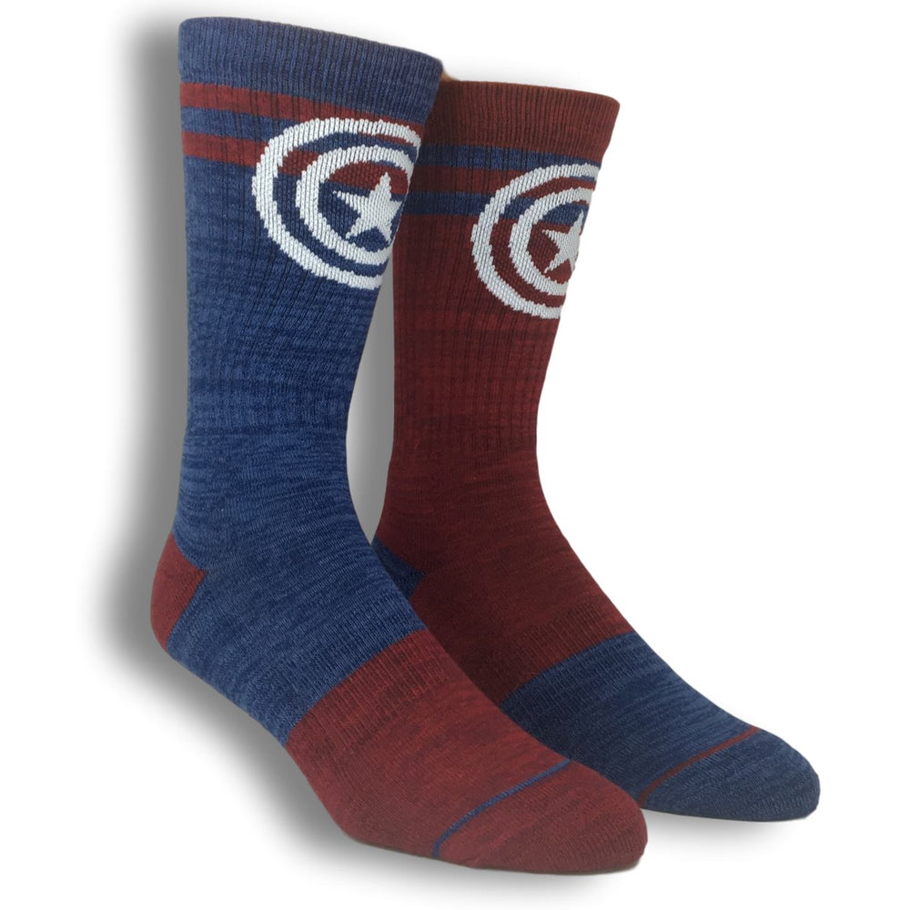 Marvel Captain America Flipped Colors Athletic Superhero Socks