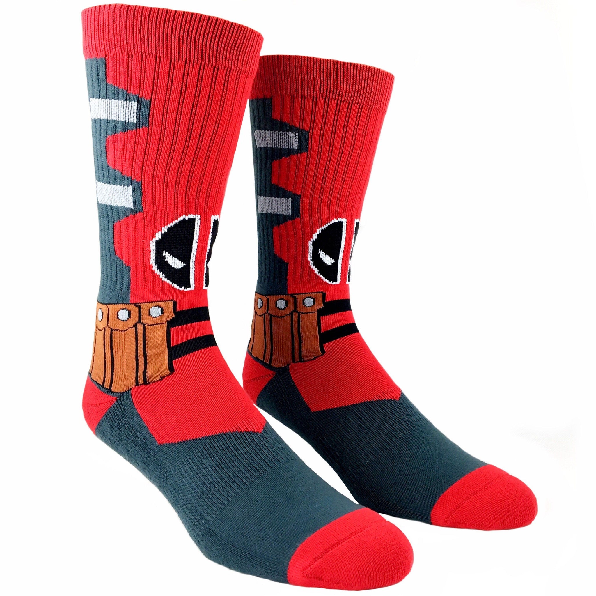 Marvel Deadpool Suit Up Athletic Superhero Socks