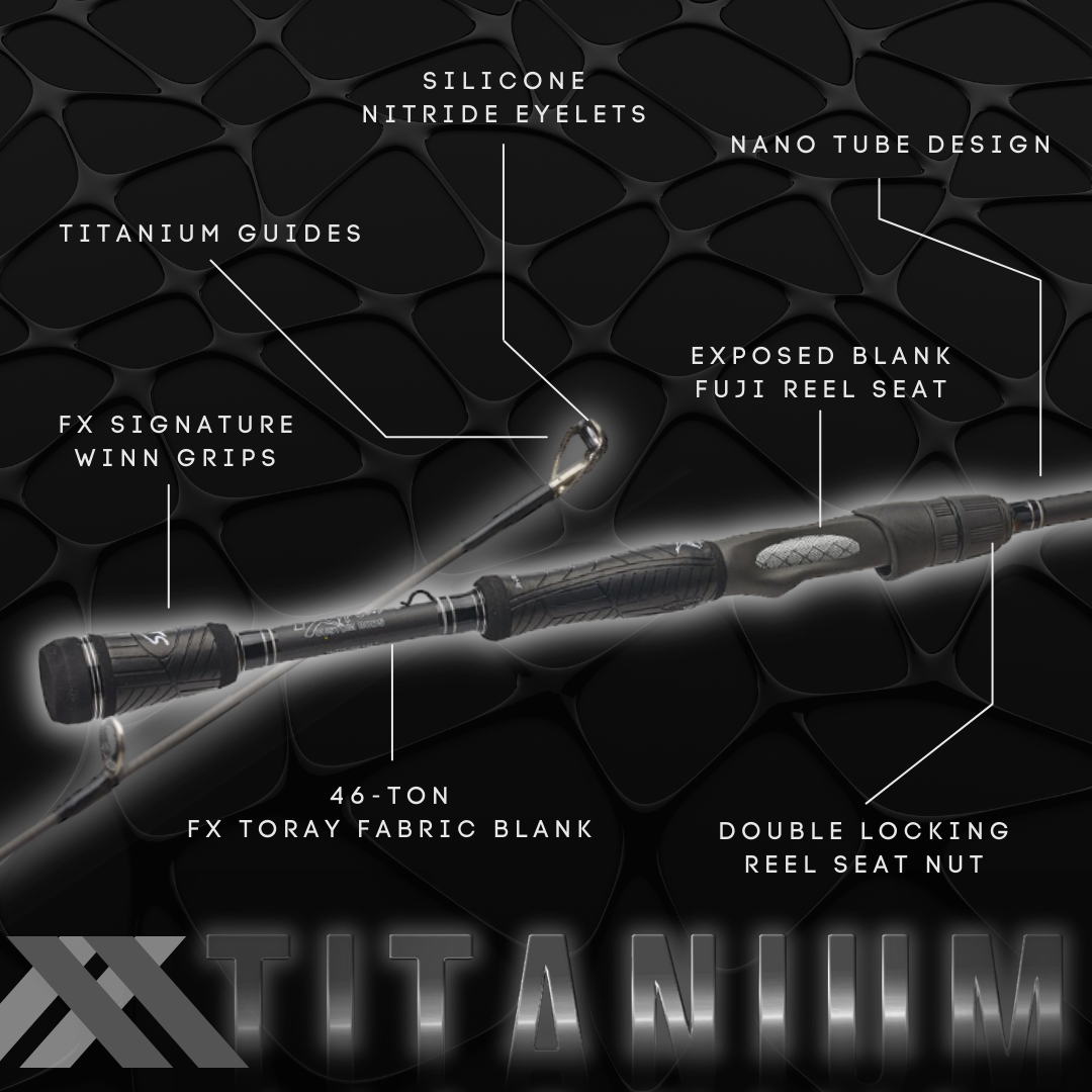 FX Xtreme Titanium Spinning Rod 66 Med LT