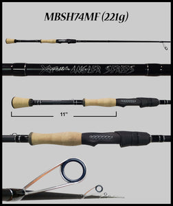 MBSH74MF Gen 3 - 7'4" Medium Fast Spinning Rod - Fish Xtreme