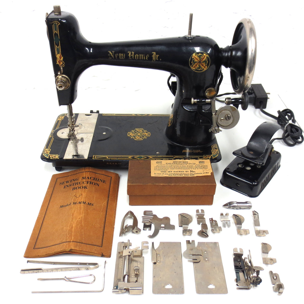 Vintage Westinghouse New Home Jr Sewing Machine W Manual 18 Attachme Industrial Deals
