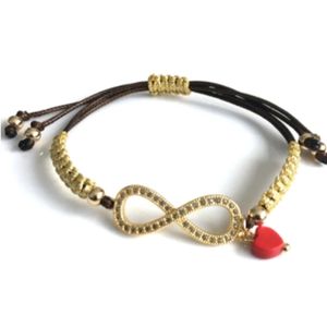 Gold Infinity Braided Bracelet for Women